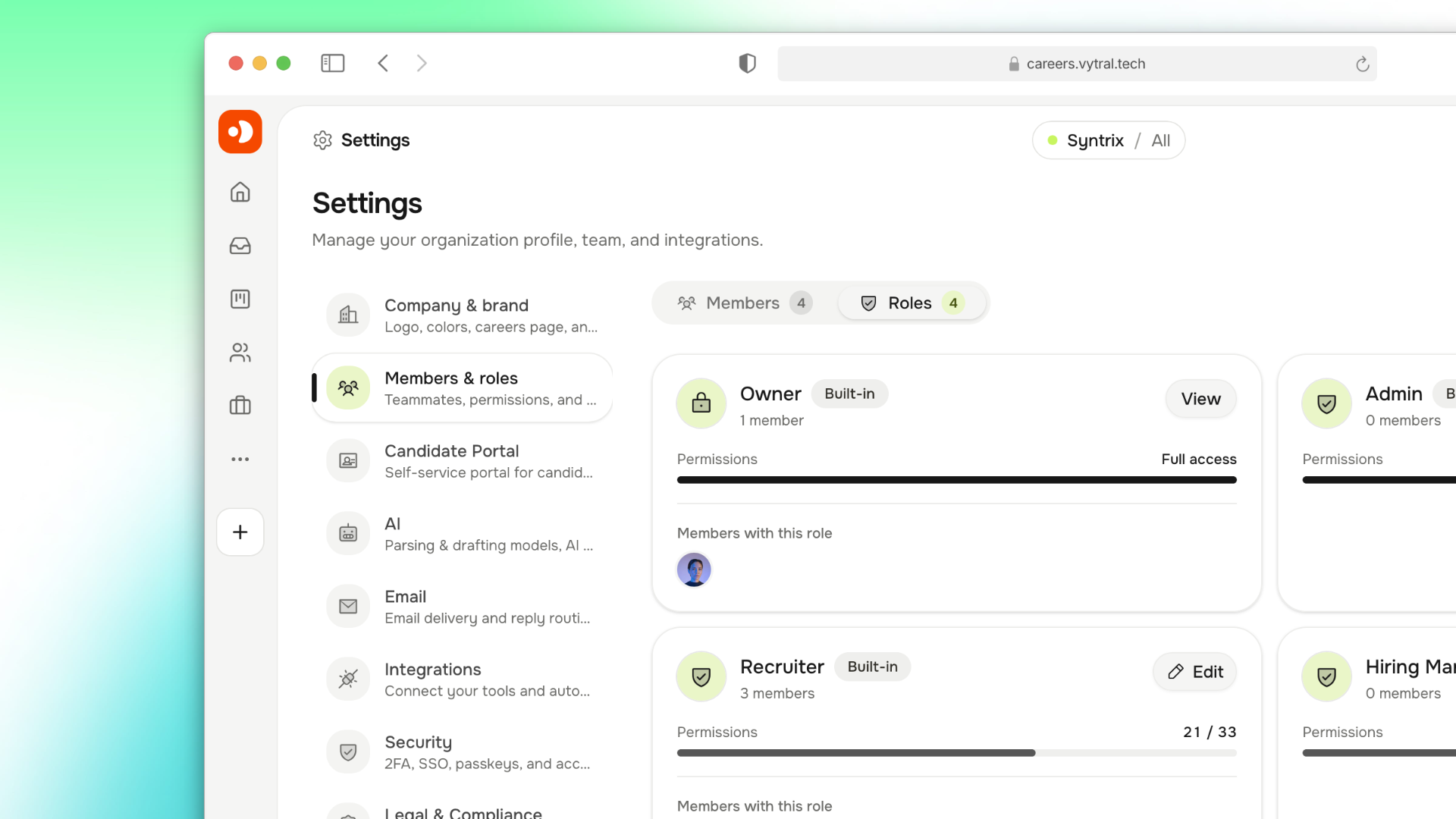 Roles & permissions